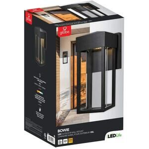 Globe Electric Bowie Integrated LED Outdoor Indoor Wall Sconce, 4424